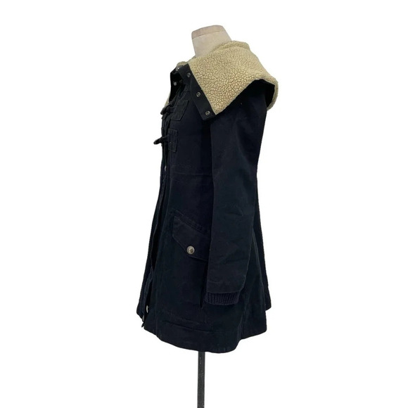Marc‎ Jacobs Sherpa Collar Toggle Coat Black Heavy Weight Size XS - Picture 4 of 12